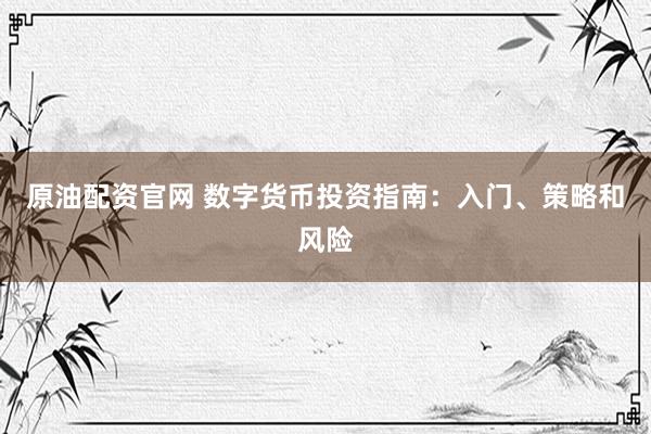 原油配资官网 数字货币投资指南：入门、策略和风险