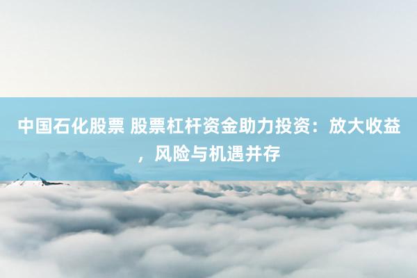 中国石化股票 股票杠杆资金助力投资：放大收益，风险与机遇并存